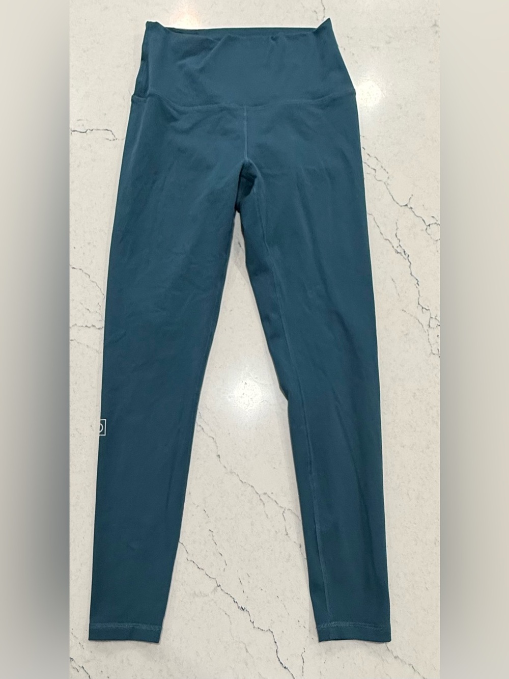 FLEO Teal Ankle Leggings L Crossfit Running Workout Pants Women High Waisted